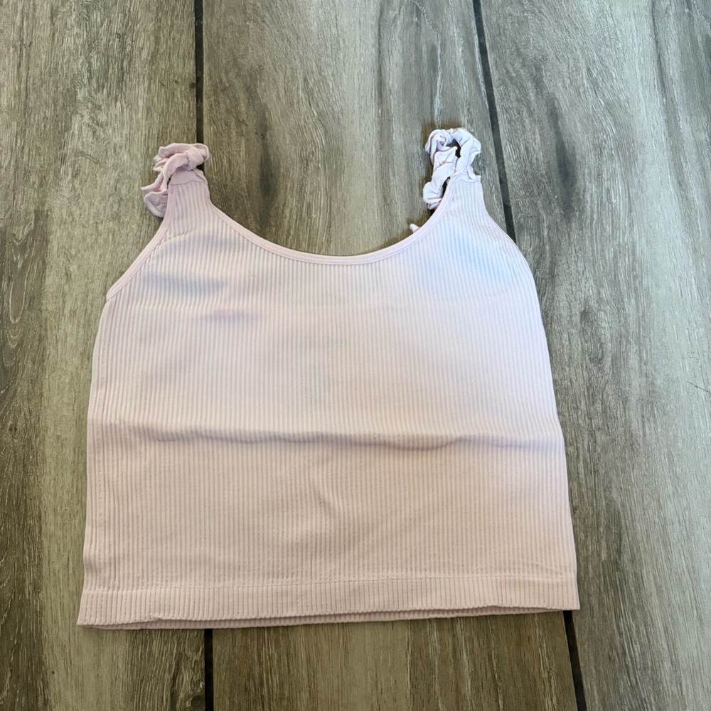 Hippie Rose Soft Pink Ribbed Tank